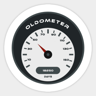 50th birthday oldometer Sticker